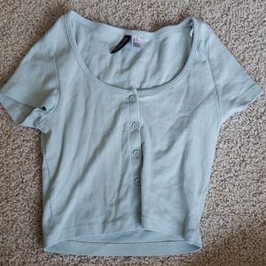 XS H&M pastel blue top